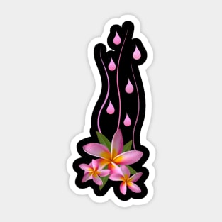 Frangipani pink - tropical flower in Africa Sticker
